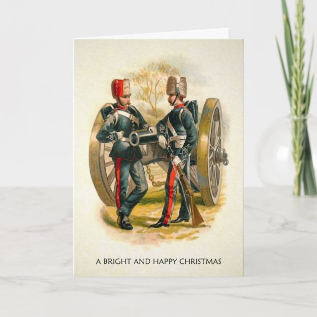 Festividades Cartão de Férias Vintage Soldiers (Frente)