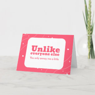 Festividades Cartão de Férias Você Só Me Irrita Um Pouco