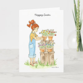 Festividades Cartão de flores Feliz Páscoa