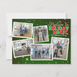 Festividades Cartão de Foto Acredite na Magia do Feriado