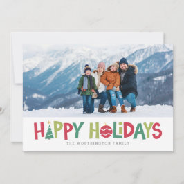 Festividades Cartão de foto colorido de férias feliz