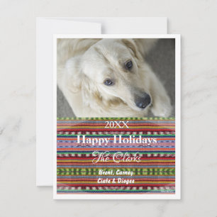 Festividades Cartão de Foto com Design de Tricô - HAMbyWG