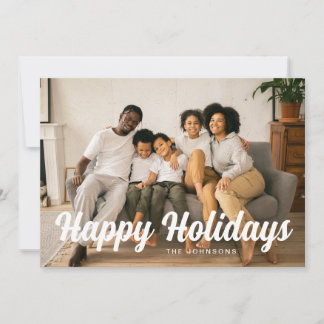 Festividades Cartão de Foto Completa de Feliz Férias Simples