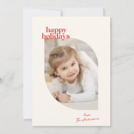Festividades Cartão de Foto da Família Divertida com Letra de C