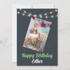 Festividades Cartão de Foto de Aniversário Personalizado