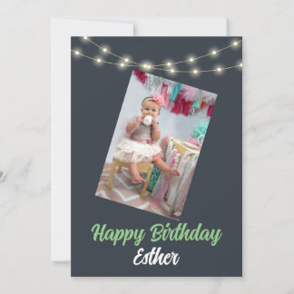 Festividades Cartão de Foto de Aniversário Personalizado