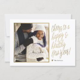 Festividades Cartão de Foto de Ano Novo Feliz e Saudável