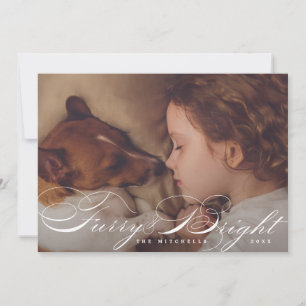 Festividades Cartão de Foto de Cachorro de Estimação Elegante e