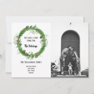 Festividades Cartão de Foto de Casa Nova para as Festas Desenha