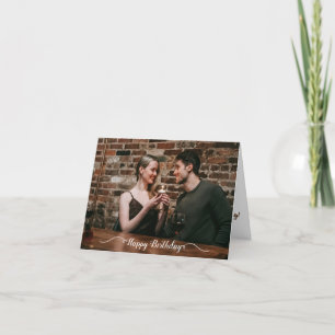 Festividades Cartão de Foto de Casal de Aniversário Personaliza