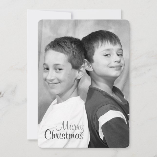Festividades Cartão de Foto de Dupla Face com Padrão de Floco d (Frente)