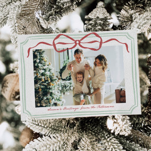Festividades Cartão de Foto de Família com Arco de Festa em Mol