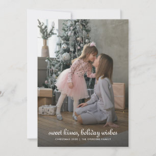 Festividades Cartão de Foto de Família de Natal Minimalista Mod