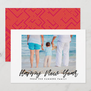Festividades Cartão de foto de família moderno para o feriado d