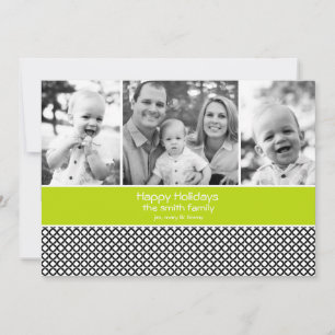 Festividades Cartão de Foto de Férias com 3 fotos