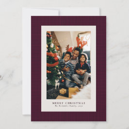 Festividades Cartão de foto de férias com xadrez