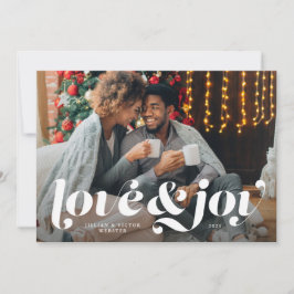 Festividades cartão de foto de férias de amor e alegria