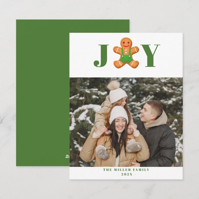 Festividades Cartão de Foto de Férias de Natal com Homem de Bis (Frente/Verso)