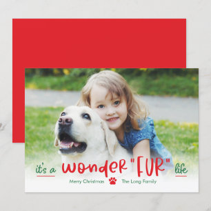 Festividades Cartão de Foto de Férias de Pet da Wonderfur Life