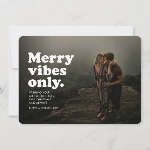 Festividades Cartão de foto de férias divertido e retrô com vib
