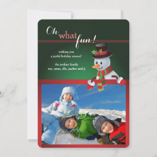 Festividades Cartão de Foto de Férias do Quadro do Frosty