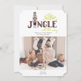 Festividades Cartão de Foto de Férias do Quebra-Nozes