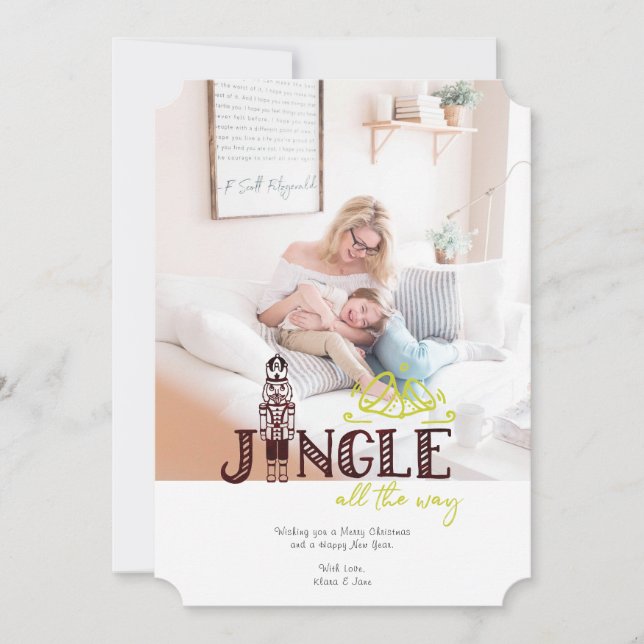 Festividades Cartão de Foto de Férias do Quebra-Nozes (Frente)