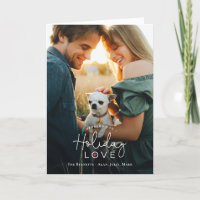 Cartão de Foto de Férias Dobrável Amor de Férias
