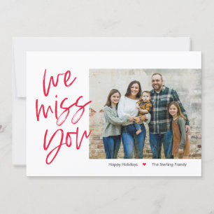 Festividades Cartão de Foto de Férias Editável 'Missing You' Co