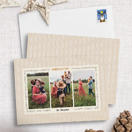 Festividades Cartão de Foto de Férias em Estilo Fazenda Moderna