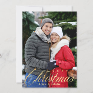 Festividades Cartão de Foto de Férias Feliz Natal