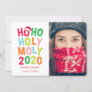 Festividades Cartão de Foto de Férias Holy Moly 2020