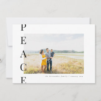 Festividades Cartão de Foto de Férias Minimalista Paz Moderna