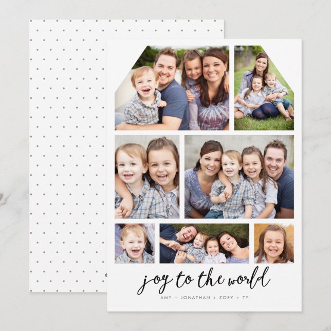 Festividades Cartão de Foto de Férias Modern Memories 7 Foto Ta (Frente/Verso)