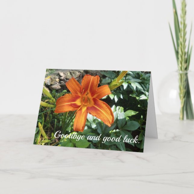 Festividades Cartão de Foto de Flor de Adeus ao Médico (Frente)