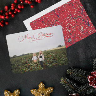Festividades Cartão de Foto de Natal 2024 com Roteiro Encantado
