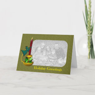 Festividades Cartão de Foto de Natal das Velas do Anjo