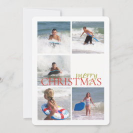 Festividades Cartão de Foto de Natal Dupla Face com Sino de Nat