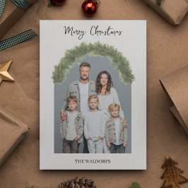 Festividades Cartão de Foto de Natal Moderno para Família