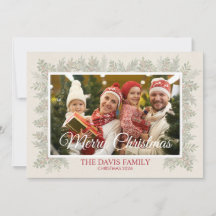 Cartão de Foto de Natal para Família (Personalizáv