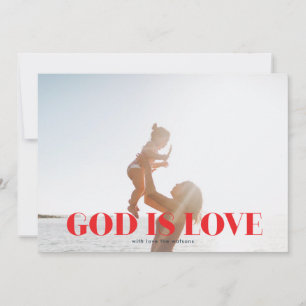 Festividades Cartão de Foto de Natal Religioso GOD é Amor