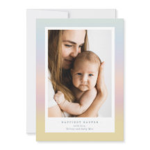 Cartão de Foto de Páscoa Moderno para Família | Pa