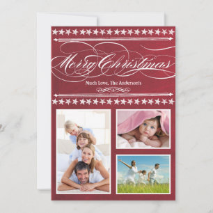 Festividades Cartão de Foto de Quadro Negro Vermelho Moderno Vi