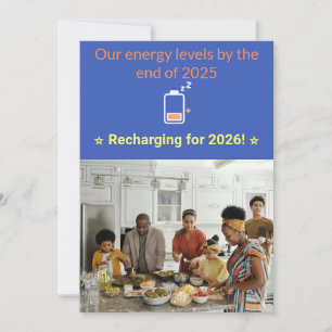 Festividades Cartão de Foto Engraçado Moderno de Ano Novo 2026