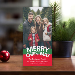 Festividades Cartão de Foto: Feliz Natal com 1 foto grande