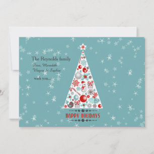Festividades Cartão de Foto Horizontal da Árvore de Natal