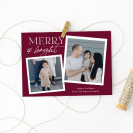 Festividades Cartão de Foto Instantânea de Férias - amieiro