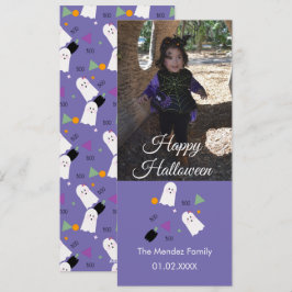 Festividades Cartão de Foto Laranja de Confete de Abóbora Fanta