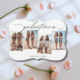Festividades Cartão de Foto Moderno do Dia de Galentine para BF