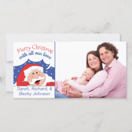 Festividades Cartão de Foto O Papai Noel Diz...